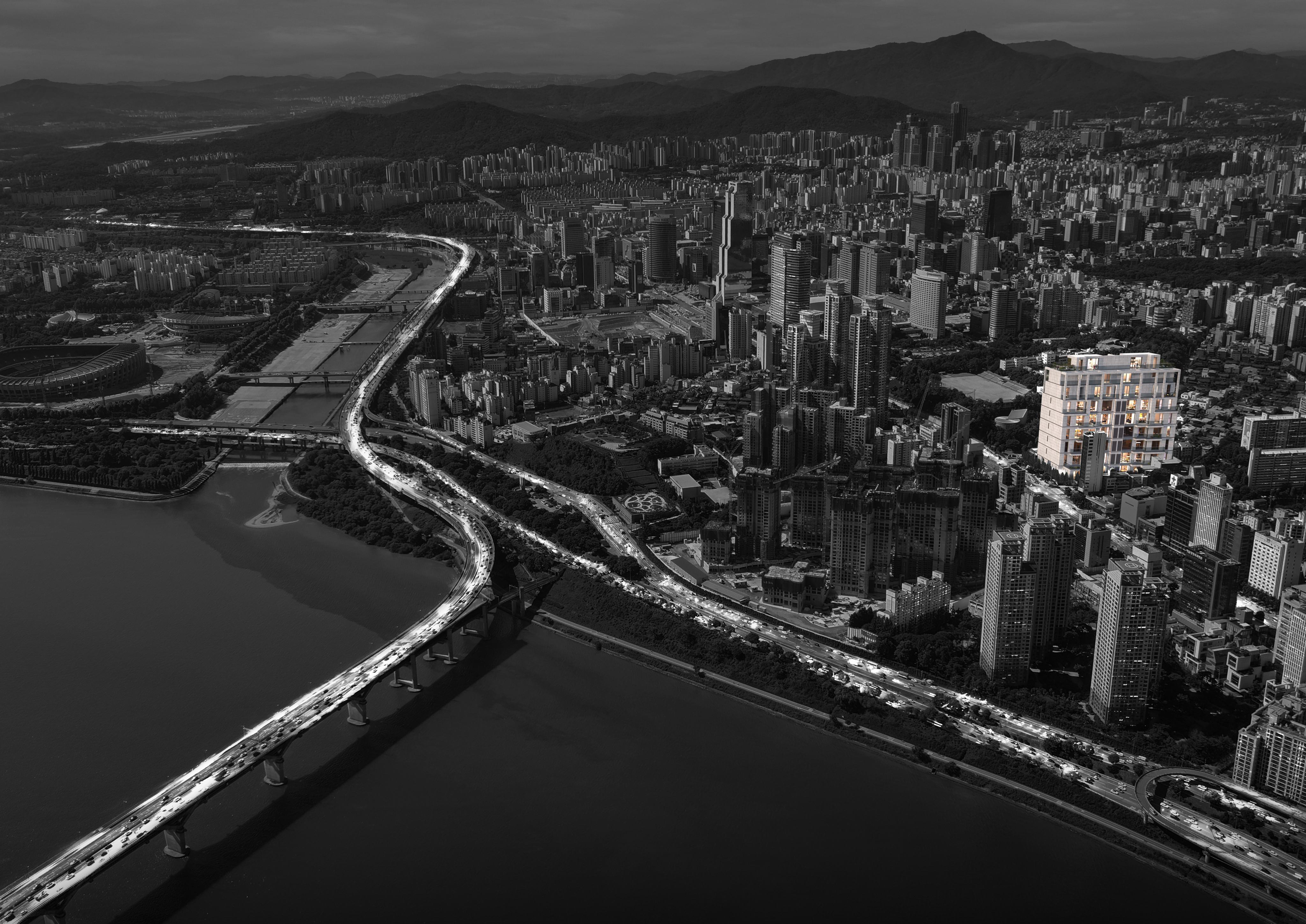 세레노 삼성 입지 — 한강과 강남 도심 조망